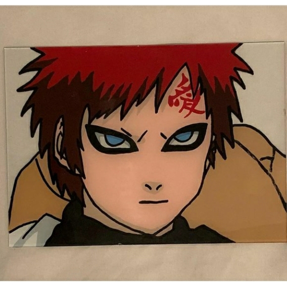 Gaara (Naruto) Anime Glass Painting - 4 x 6 Photo Frame - Picture 2 of 5